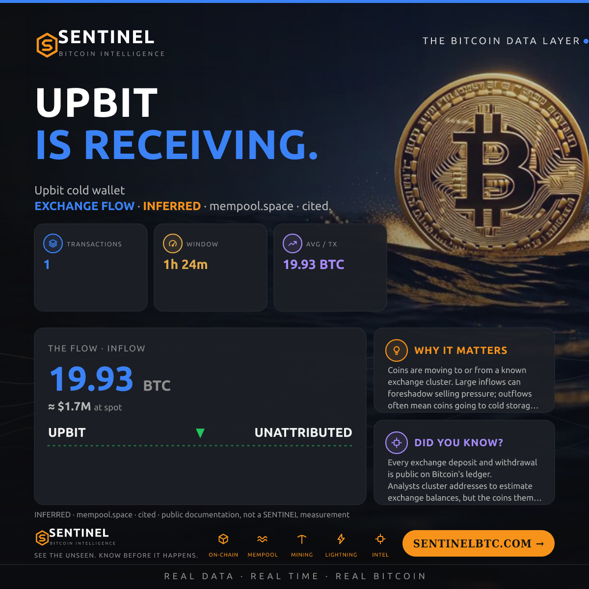 UPBIT: 19.93 BTC IN
